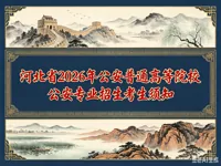 河北省2026年公安普通高等院校公安专业招生考生须知